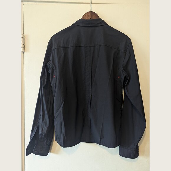 PRADA - Vintage navy snap button shirt - Sz M - Picture 2 of 6